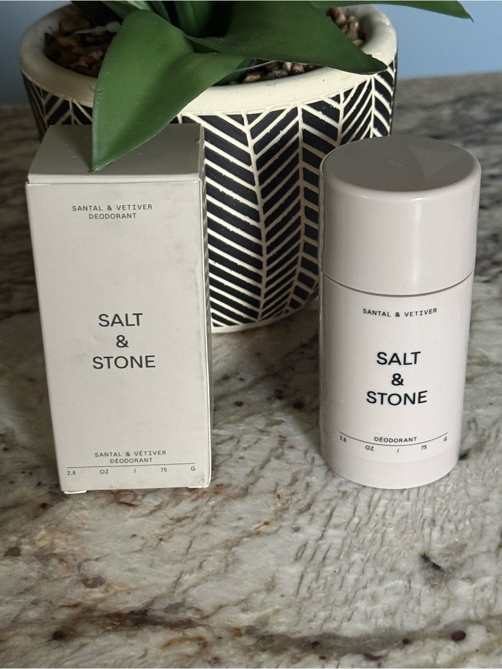 NEW Salt & Stone Santal & Vetiver Aluminum-Free Deodorant 2.6 oz